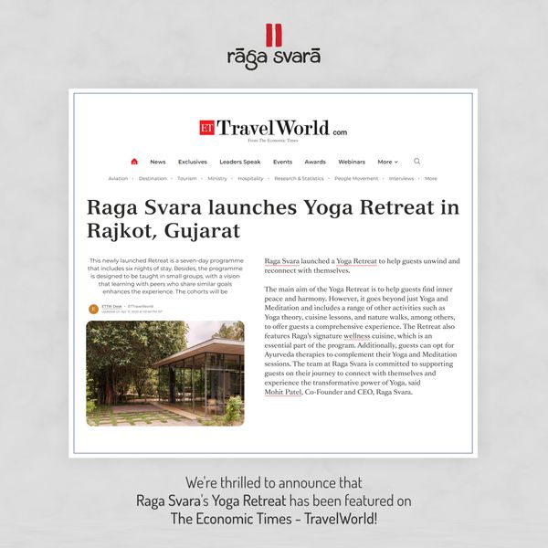 Raga Svara launches Yoga Retreat in Rajkot, Gujarat - ET TravelWorld
