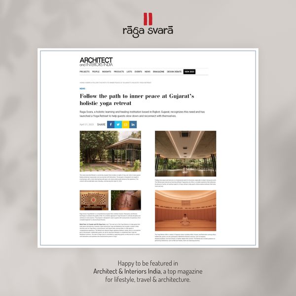 Featured on Architect and Interiors India