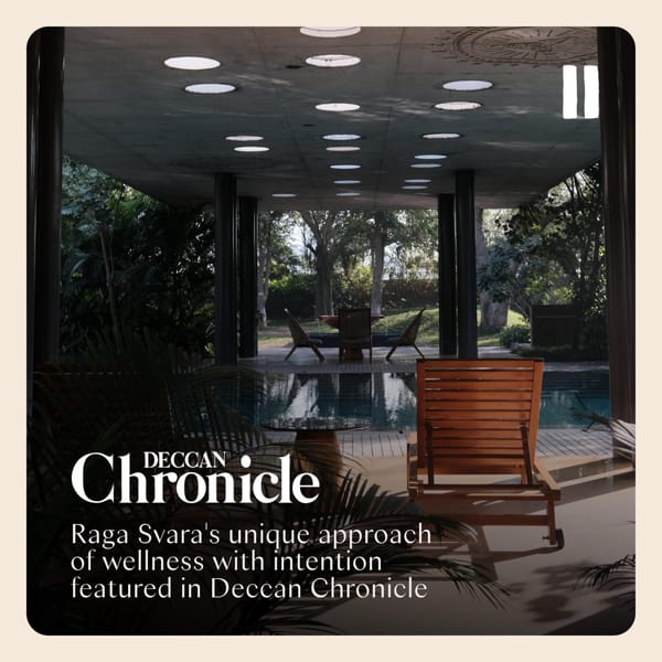 Raga Svara's unique approach of wellness with intention featured in Deccan Chronicle