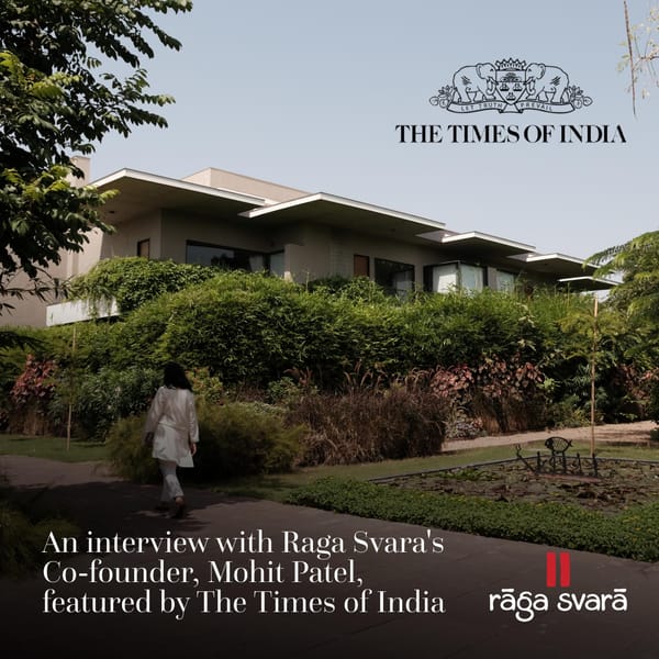 An interview with Raga Svara's Co-founder, Mohit Patel, featured by The Times of India
